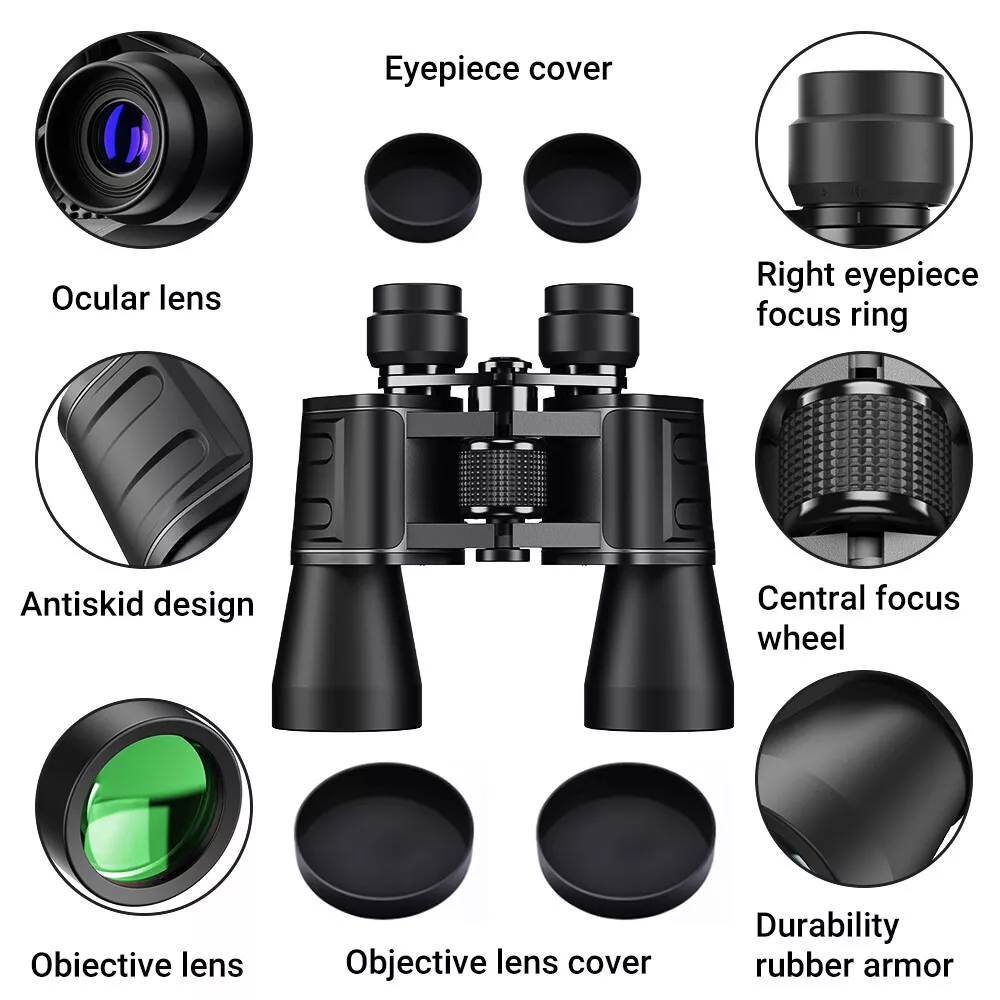 180x100 High Power Military Binoculars：for Bird Watching, Hunting, Travel, Sports, Stargazing