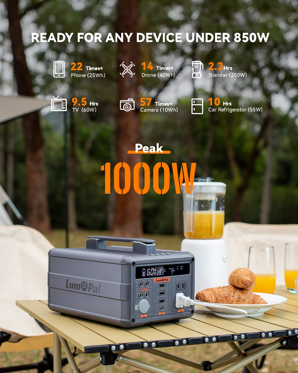 Lum power 600 portable power station
